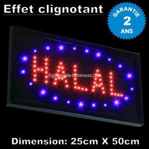 Enseigne Lumineuse led "HALAL"