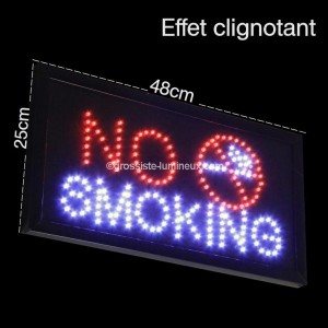 Enseigne Lumineuse "NO SMOKING"