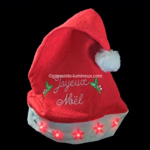 Bonnet de No&euml;l lumineux "Etoile"