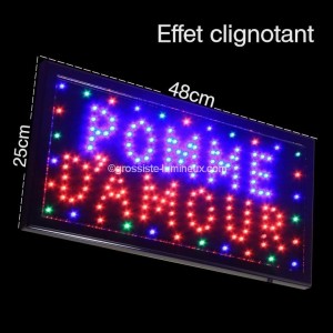 Enseigne Lumineuse "POMME D'AMOUR"