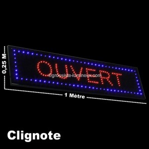 Enseigne Lumineuse "OUVERT 1M&egrave;tre" 