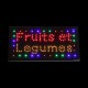 Enseigne Lumineuse leds "FRUITS ET LEGUMES"