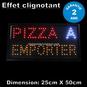 Enseigne Lumineuse "PIZZA A EMPORTER"