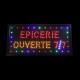Enseigne Lumineuse led "EPICERIE OUVERTE 7/7"