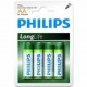 Pile Phillips 1.5V - AA-LR06 "LongLife" (X4)